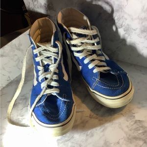 Blue high top vans